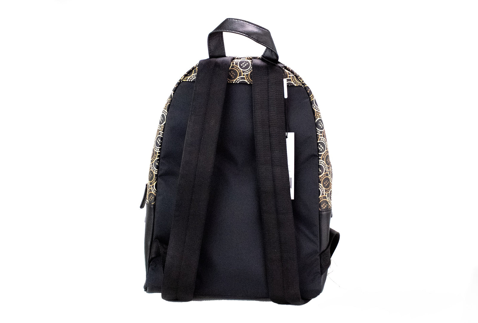 Sac à dos à bandoulière en cuir imprimé logo noir Marc Jacobs Signet Medium