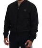 Dolce & Gabbana Black Nylon Logo Bomber Zipper Jacket