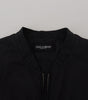 Dolce & Gabbana Black Nylon Logo Bomber Zipper Jacket