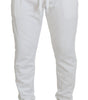 Dolce & Gabbana White Sport Logo Cotton Sweatpants Trousers Pants