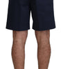 Dolce & Gabbana Blue Chinos Cotton Stretch Casual Shorts