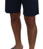Dolce & Gabbana Blue Chinos Cotton Stretch Casual Shorts