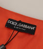 Dolce & Gabbana Orange Sleeveless Waistcoat Cropped Vest Top
