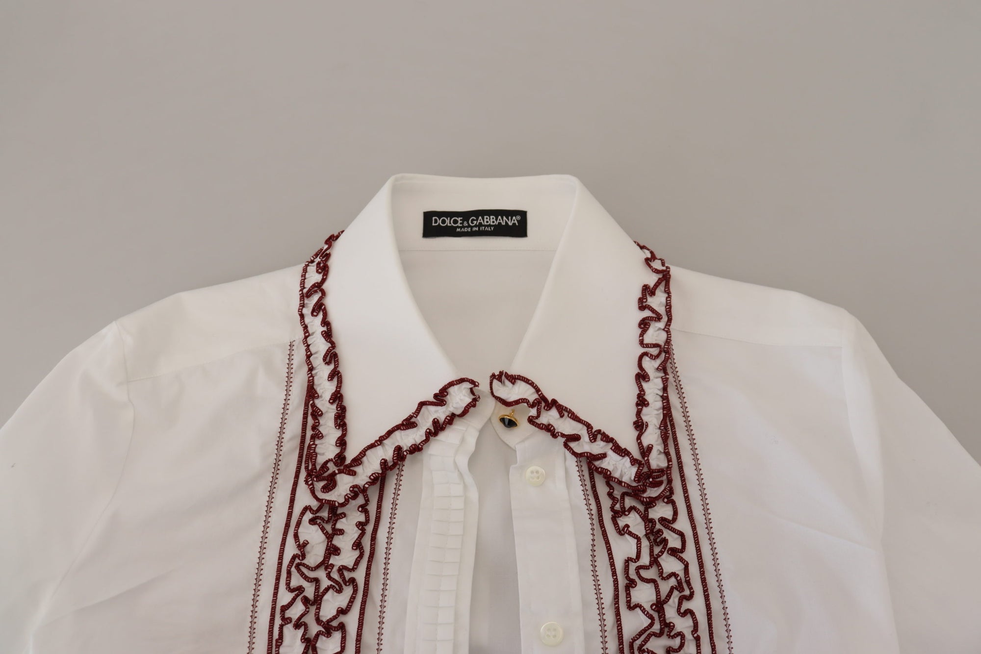 Polo élégant en coton blanc Dolce & Gabbana