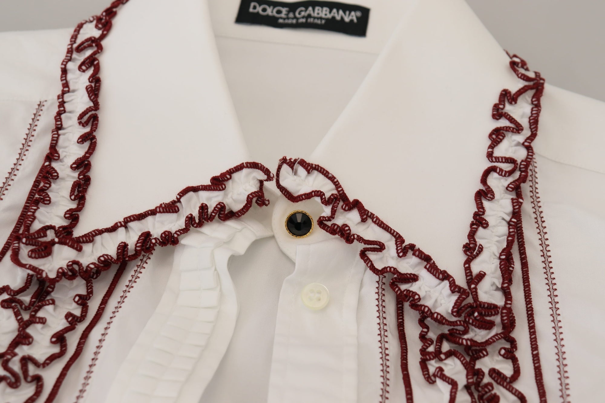 Polo élégant en coton blanc Dolce & Gabbana