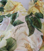 Dolce & Gabbana Yellow Floral Print Pleated Maxi Silk Dress