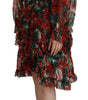 Dolce & Gabbana Multicolor Geranium A-line Knee Length Dress