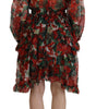 Dolce & Gabbana Multicolor Geranium A-line Knee Length Dress