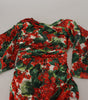 Dolce & Gabbana Multicolor Geranium Silk Sheath Midi Dress