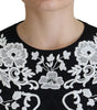 Dolce & Gabbana Black Lace Trim Half Sleeves A-line Dress