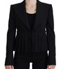 Dolce & Gabbana Black Single Breasted Fit Blazer Wool Jacket