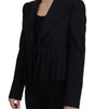 Dolce & Gabbana Black Single Breasted Fit Blazer Wool Jacket