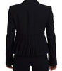 Dolce & Gabbana Black Single Breasted Fit Blazer Wool Jacket