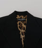 Dolce & Gabbana Black Single Breasted Fit Blazer Wool Jacket