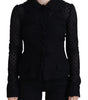 Dolce & Gabbana Black Wool Knitted Button Down Collar Jacket
