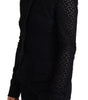 Dolce & Gabbana Black Wool Knitted Button Down Collar Jacket