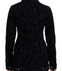 Dolce & Gabbana Black Leopard Long Sleeve Denim Cotton Jacket