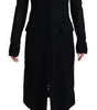 Dolce & Gabbana Black Button Down Long Blazer Cotton Jacket