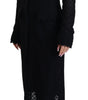 Dolce & Gabbana Black Button Down Long Blazer Cotton Jacket
