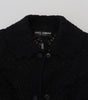 Dolce & Gabbana Black Button Down Long Blazer Cotton Jacket