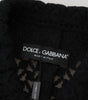 Dolce & Gabbana Black Button Down Long Blazer Cotton Jacket