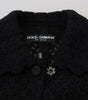 Dolce & Gabbana Black Button Down Long Blazer Cotton Jacket