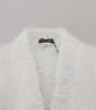 Dolce & Gabbana White Long Sleeves Fringes Cardigan Jacket