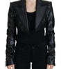 Dolce & Gabbana Black Long Sleeves Crop Blazer Cotton Jacket
