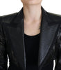 Dolce & Gabbana Black Long Sleeves Crop Blazer Cotton Jacket