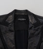 Dolce & Gabbana Black Long Sleeves Crop Blazer Cotton Jacket