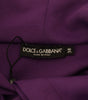 Dolce & Gabbana Purple Floral Print Pullover  Cotton Sweater