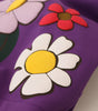 Dolce & Gabbana Purple Floral Print Pullover  Cotton Sweater