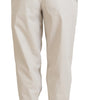 Dolce &amp; Gabbana Chic Beige Cotton Trousers for Elegant Comfort