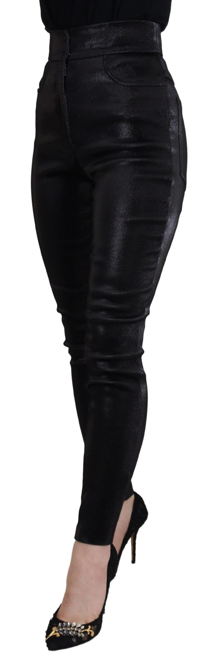 Dolce &amp; Gabbana Elegant Black Denim Pants - Tailored Fit