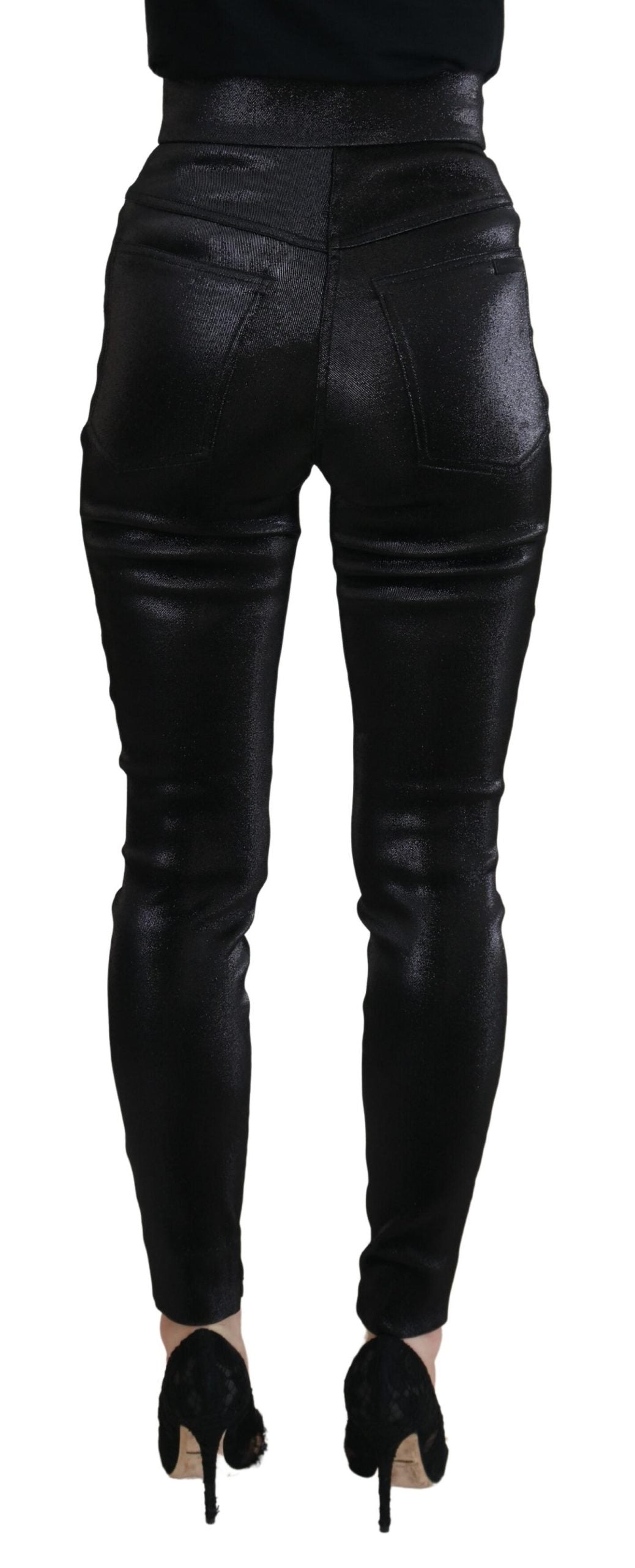 Dolce &amp; Gabbana Elegant Black Denim Pants - Tailored Fit