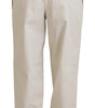 Dolce &amp; Gabbana Elegant Beige Cotton Trousers
