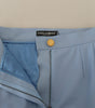 Dolce &amp; Gabbana Elegant Light Blue Wool-Silk Blend Pants