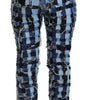 Dolce &amp; Gabbana Multicolor Patchwork High-Waist Skinny Jeans