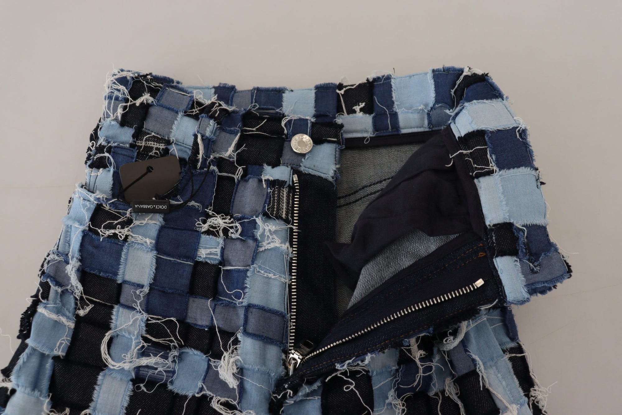 Dolce &amp; Gabbana Multicolor Patchwork High-Waist Skinny Jeans