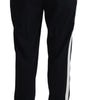 Dolce &amp; Gabbana Elegant Black Wool-Silk Blend Trousers