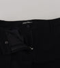 Dolce &amp; Gabbana Elegant Black Wool-Silk Blend Trousers