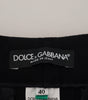 Dolce &amp; Gabbana Elegant Black Wool-Silk Blend Trousers