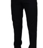 Dolce & Gabbana Black Chino Formal Cotton Pants