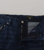 Dolce & Gabbana Blue Cotton Skinny Tattered Denim Jeans