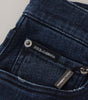 Dolce & Gabbana Blue Cotton Skinny Tattered Denim Jeans