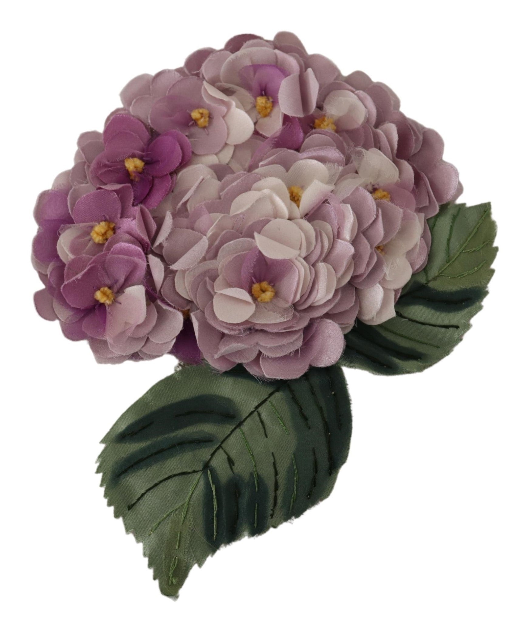 Dolce & Gabbana Purple Floral Gold Tone Brass Women Brooch