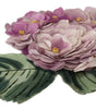 Dolce & Gabbana Purple Floral Gold Tone Brass Women Brooch