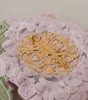 Dolce & Gabbana Purple Floral Gold Tone Brass Women Brooch