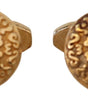 Boutons de manchette élégants pour homme Dolce &amp; Gabbana en laiton plaqué or