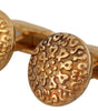 Boutons de manchette élégants pour homme Dolce &amp; Gabbana en laiton plaqué or